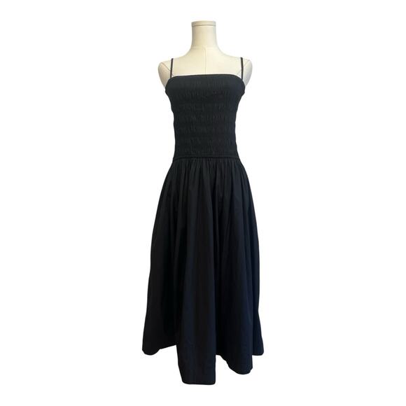 Madewell Dresses & Skirts - NWT Madewell Dress Size Petite Medium Poplin Smocked Maxi Black NV960